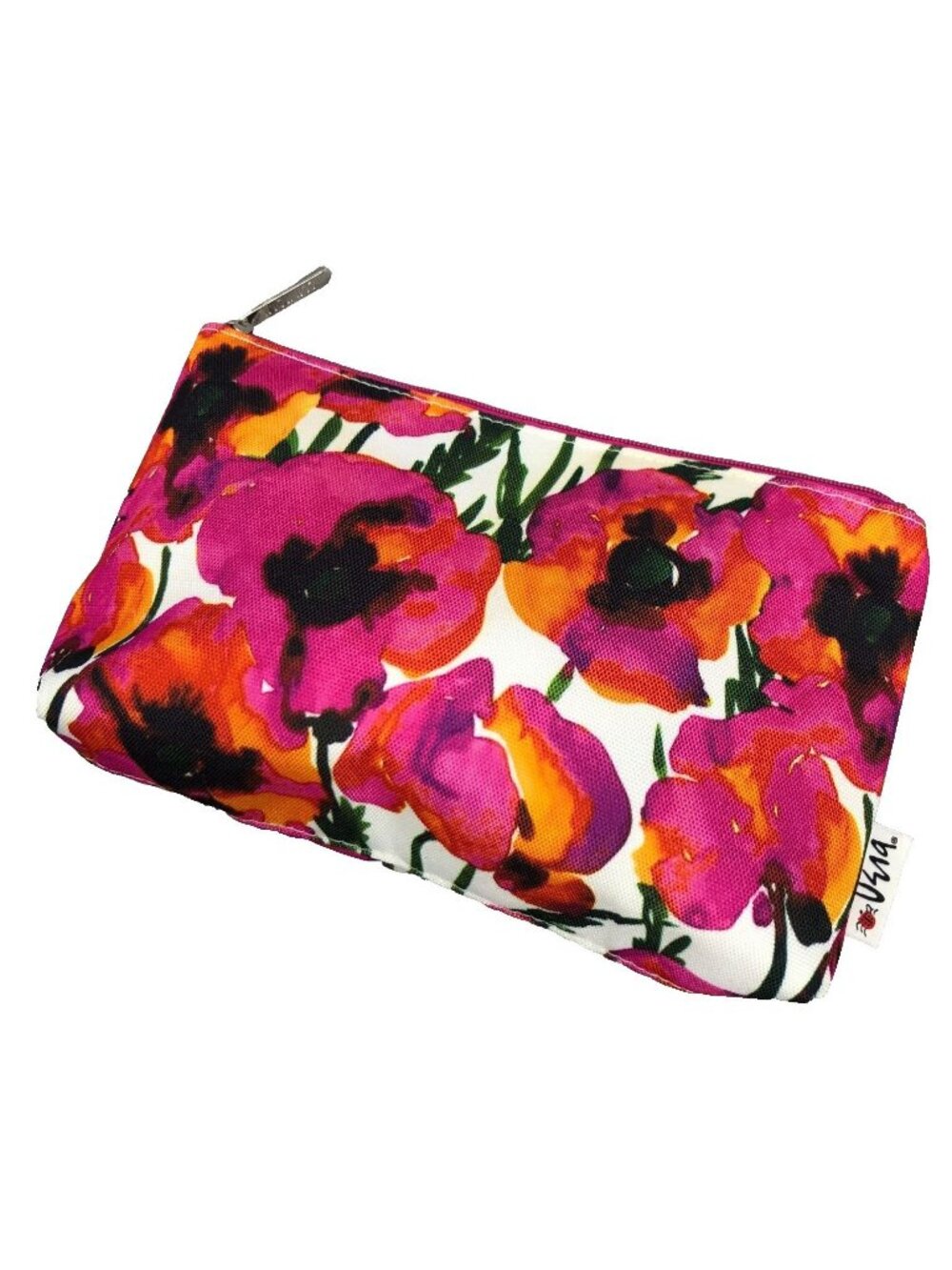Clinique Vera Neumann Floral Ladybug Lining Zip Cosmetic Makeup Bag New No Tags